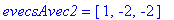 evecsAvec2 = vector([1, -2, -2])