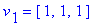 v[1] = vector([1, 1, 1])