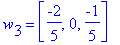 w[3] = vector([-2/5, 0, -1/5])