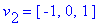 v[2] = vector([-1, 0, 1])