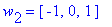 w[2] = vector([-1, 0, 1])