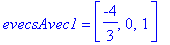 evecsAvec1 = vector([-4/3, 0, 1])