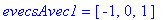 evecsAvec1 = vector([-1, 0, 1])