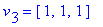 v[3] = vector([1, 1, 1])