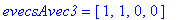 evecsAvec3 = vector([1, 1, 0, 0])