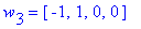 w[3] = vector([-1, 1, 0, 0])