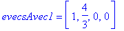 evecsAvec1 = vector([1, 4/3, 0, 0])