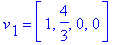 v[1] = vector([1, 4/3, 0, 0])