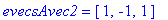 evecsAvec2 = vector([1, -1, 1])