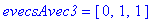 evecsAvec3 = vector([0, 1, 1])