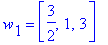w[1] = vector([3/2, 1, 3])