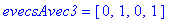 evecsAvec3 = vector([0, 1, 0, 1])