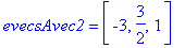 evecsAvec2 = vector([-3, 3/2, 1])