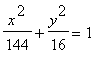 x^2/144+y^2/16 = 1