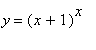 y = (x+1)^x
