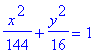 1/144*x^2+1/16*y^2 = 1