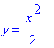 y = 1/2*x^2