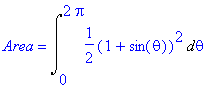 Area = Int(1/2*(1+sin(theta))^2,theta = 0 .. 2*Pi)