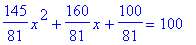 145/81*x^2+160/81*x+100/81 = 100