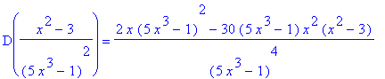 D((x^2-3)/(5*x^3-1)^2) = (2*x*(5*x^3-1)^2-30*(5*x^3-1)*x^2*(x^2-3))/(5*x^3-1)^4