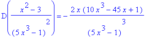 D((x^2-3)/(5*x^3-1)^2) = -2*x*(10*x^3-45*x+1)/(5*x^3-1)^3
