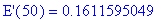 `E'`(50) = .1611595049