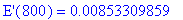 `E'`(800) = .853309859e-2