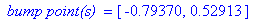 ` bump point(s) ` = [-.79370, .52913]