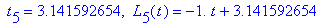 ` t`[5] = 3.141592654, ` L`[5](t) = -1.*t+3.141592654