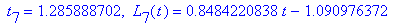 ` t`[7] = 1.285888702, ` L`[7](t) = .8484220838*t-1.090976372
